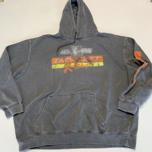 Chevrolet Chevy Racing Graphic Pullover Hoodie Sweatshirt Grey Soft Siz L/XL